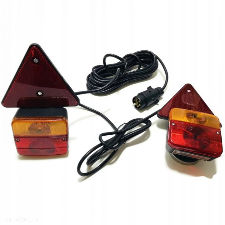 LAMPY TYLNE ZESPOLONE PRZYCZEPA TRÓJKĄT MAGNES KPL - 5