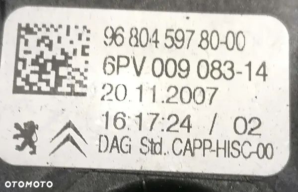 PEUGEOT 1007 05-  PEDAŁ GAZU 9680459780 - 2