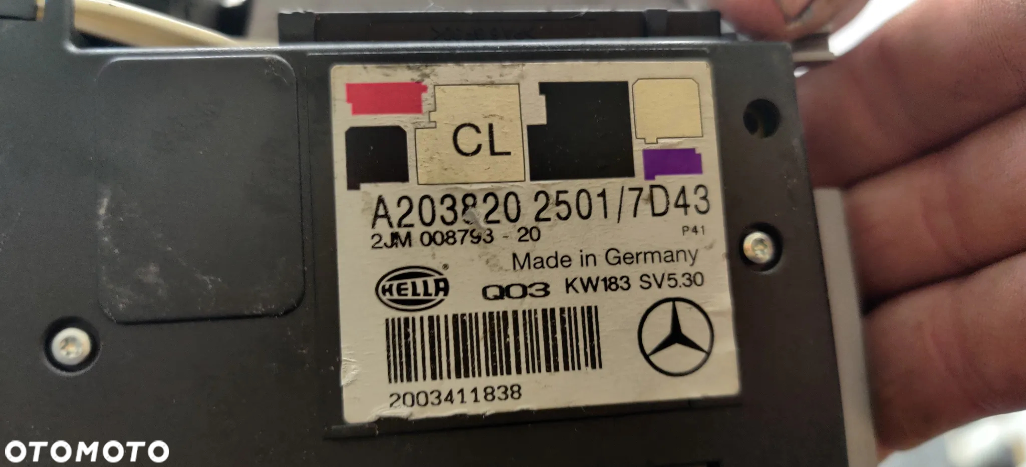 MERCEDES W203 LAMPKA SZYBERDACH A2038202501 - 2