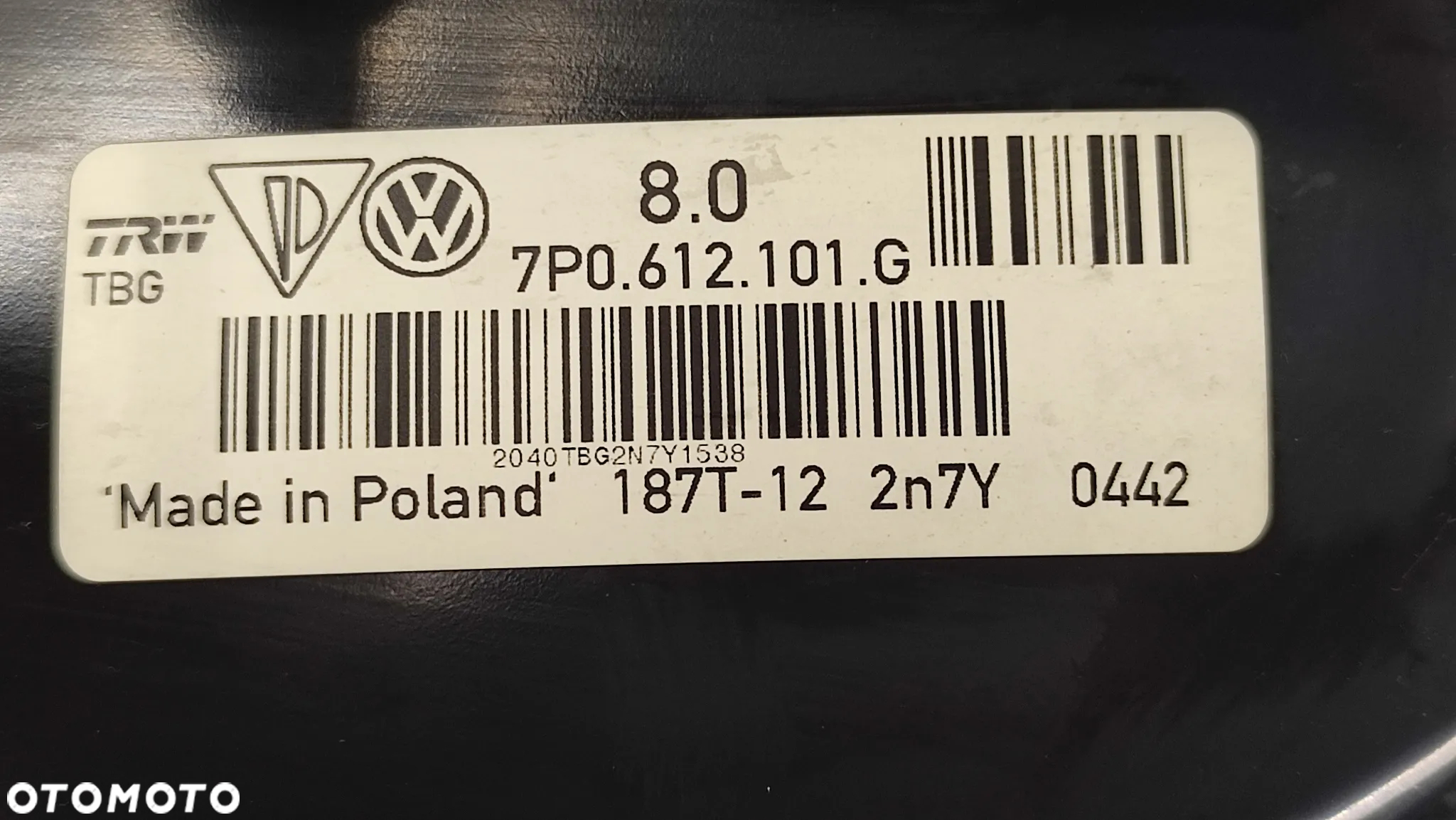 VW TOUAREG 7P 10-18R SERWO POMPA HAMULCOWA 7P0612101G - 5