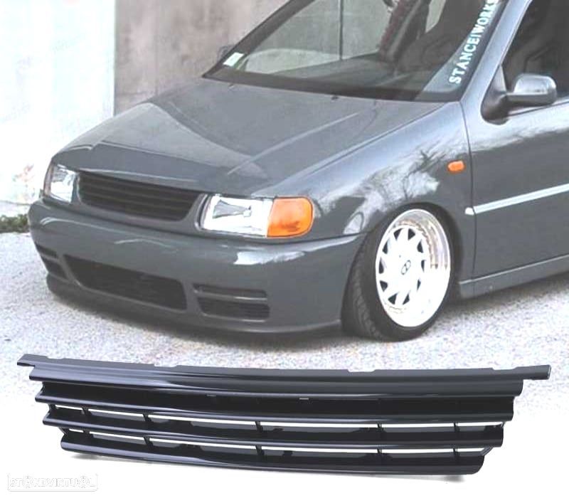GRELHA FRONTAL VOLKSWAGEN VW POLO 94-99 PRETA - 1