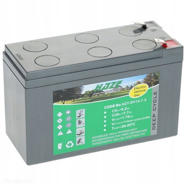 Akumulator HAZE HZY EV 12 - 7,5 GEL 7,7Ah 1506395 - 1