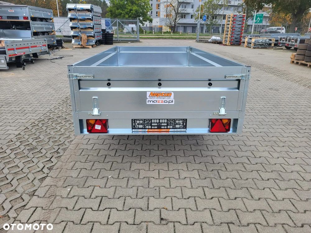 Neptun DOSTAWA! Przyczepa platforma wym. 302x151 SPAWANA! koła pod spodem N7-302 2 kps, wszystkie burty DEMONTOWALNE, lekka kat.B GN273 - 9