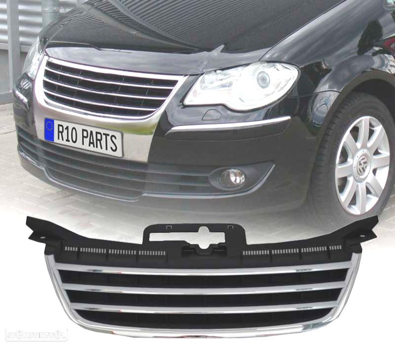GRELHA VOLKSWAGEN VW TOURAN 03-06 PRETA GRELHAS CROMADAS - 1