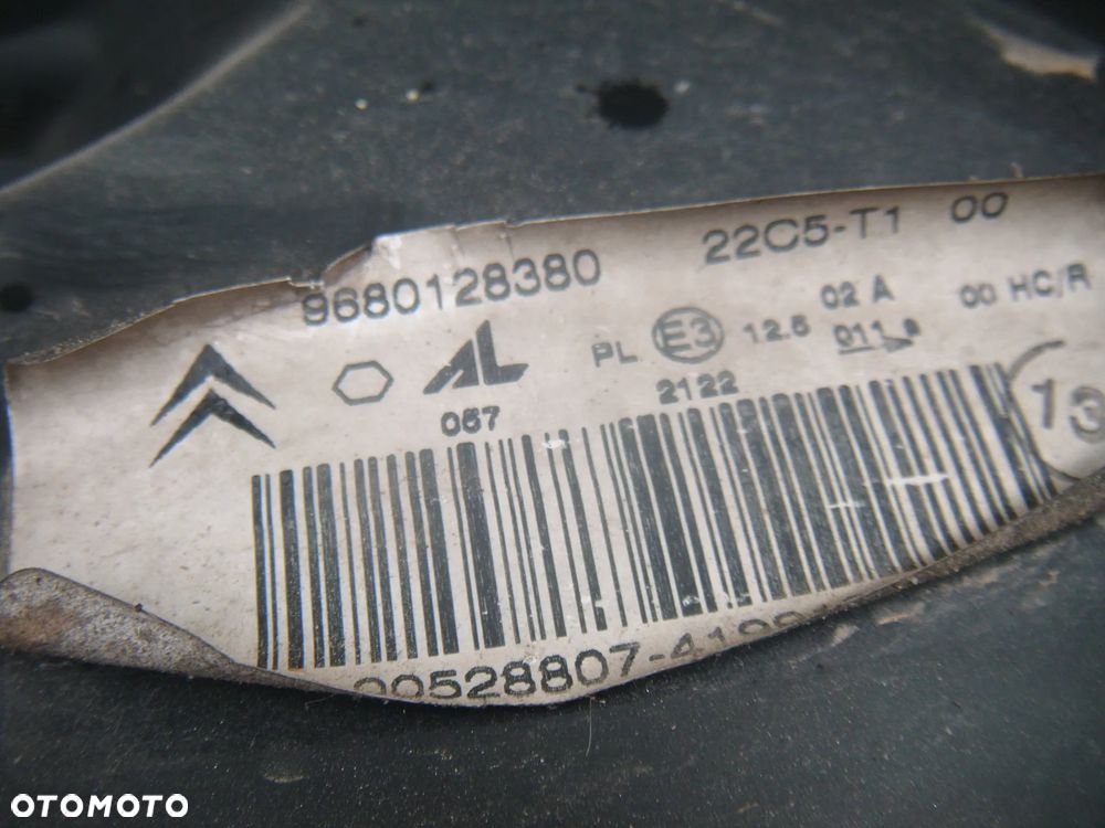 citroen c2 lampa lewy  przód 9680128380 - 2