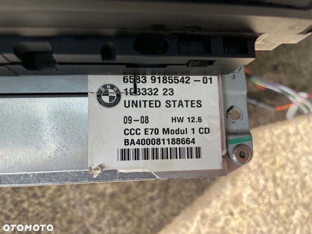 Radio CCC naped plyt CD radioodtwarzacz DVD panel BMW X5 E70 X6 E71 ORG BDB - 5