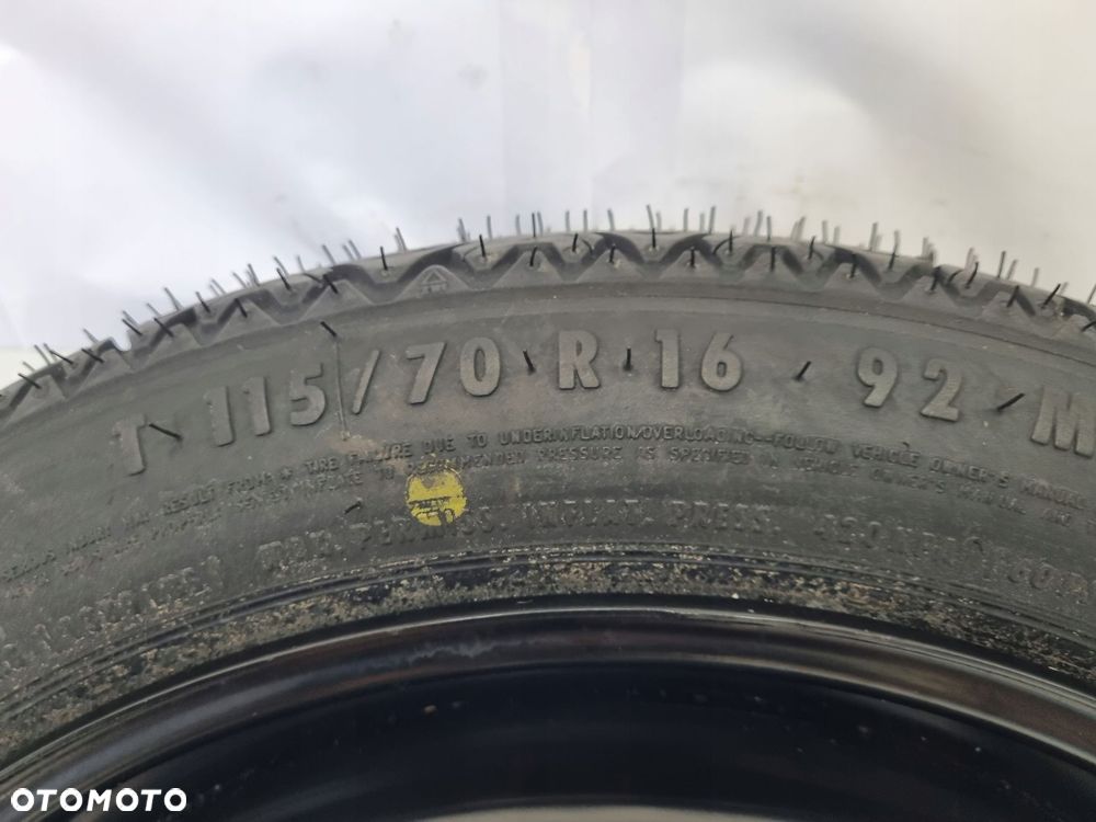 KOŁO DOJAZDOWE Opel Vectra C Astra H 115/70 R16 2160132 5x110 jak nowa - 7