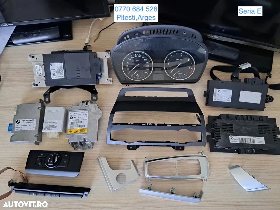 ceasuri bord modul lumini AHL calculator navigatie modul airbag modul distronic ACC modul camera ecu consola butoane ornamente ornament trim trimuri interior bmw x5 x6 e70 e71 - 1
