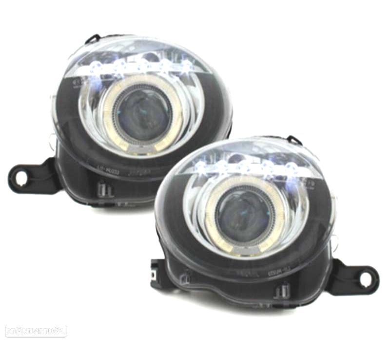 FARÓIS FIAT 07-15 LUZ DIURNA ANGEL EYES FUNDO PRETO - 3