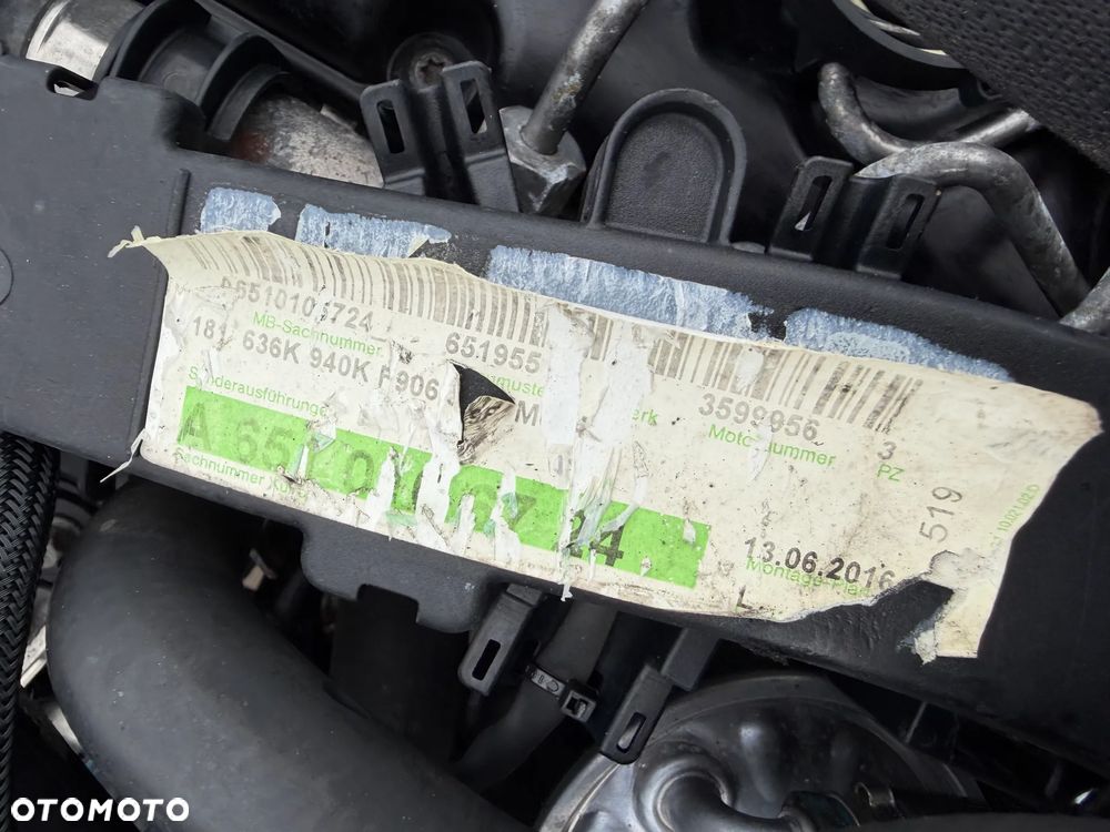 Sprinter 906 2,2 CDI Euro 6 BiTurbo 14-18 silnik kompletny A 651 955 - 5