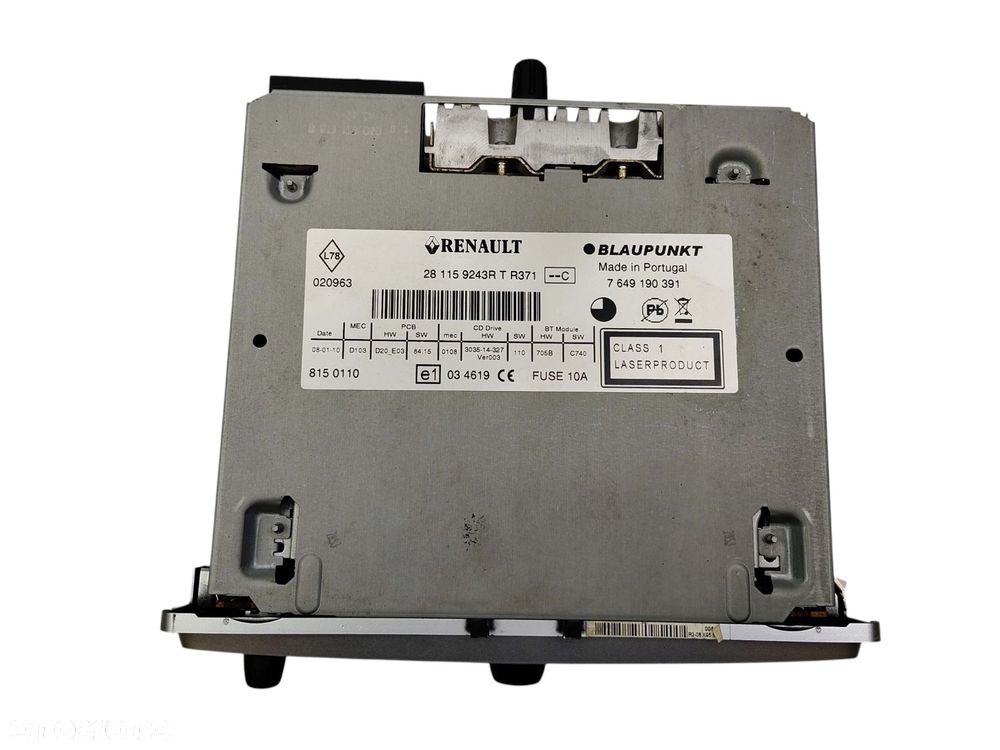 RADIO RENAULT SCENIC III (2009-2011) 1.9 DCI 130KM 281159243R - 2