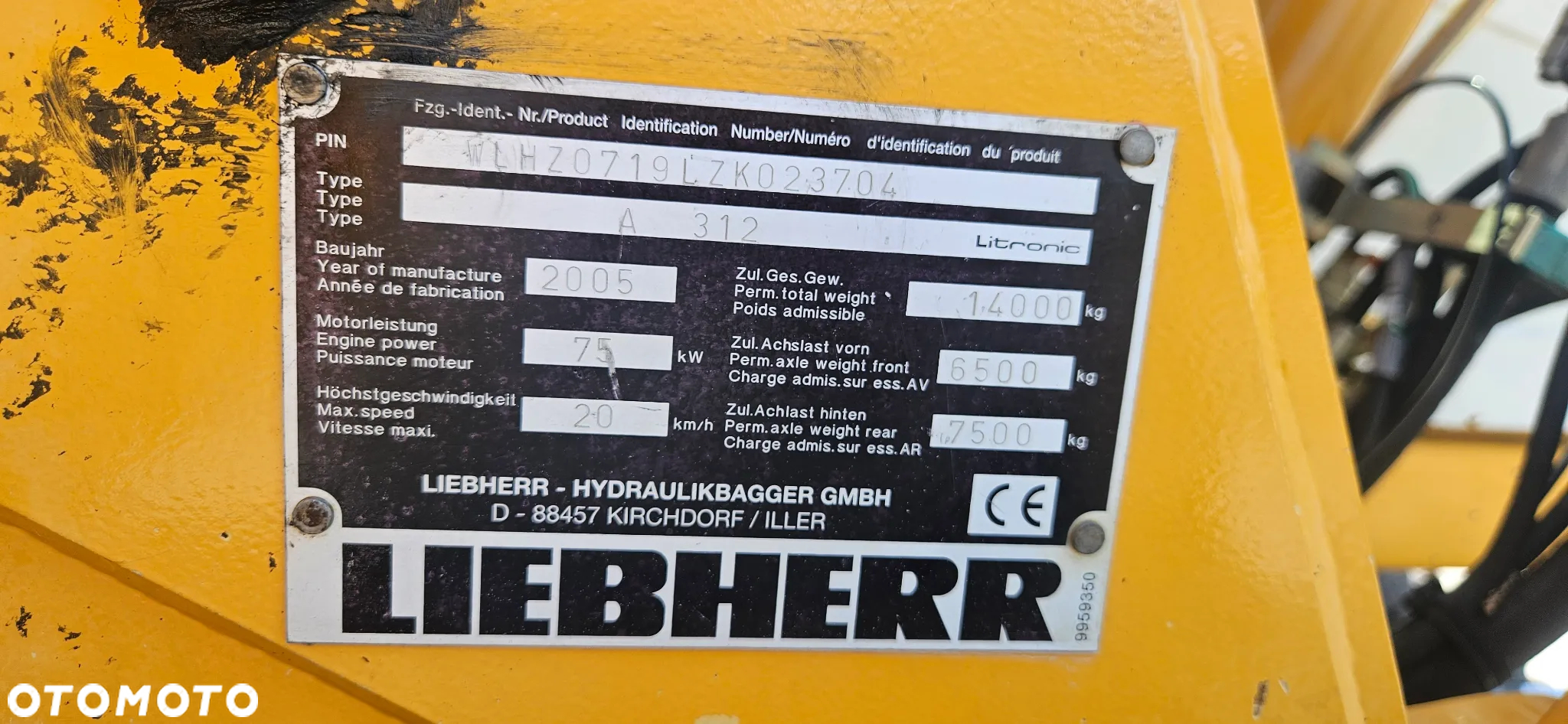 Liebherr A312 11 tys. Mtg centralne smarowanie z Niemiec! 2 łyżki - 15