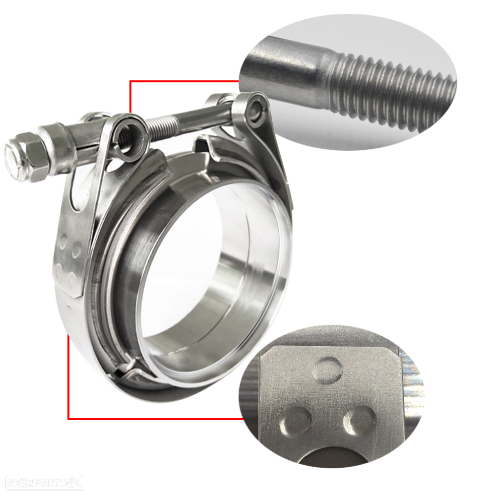 Braçadeira V Band Inox 2.75" (70mm) - Escapes - 3