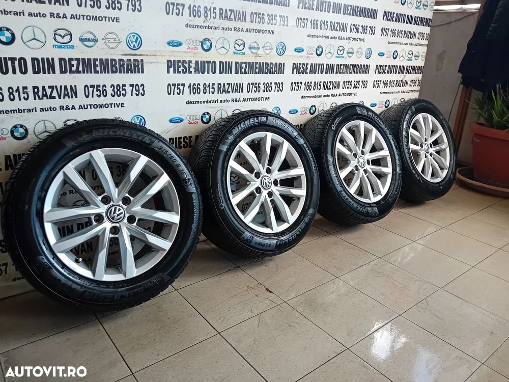 Jante R16 Vw Passat B8 Arteon Touran Caddy Golf 215/60R16 5x112 Anvelope Michelin M+S DOT 2023 - 4