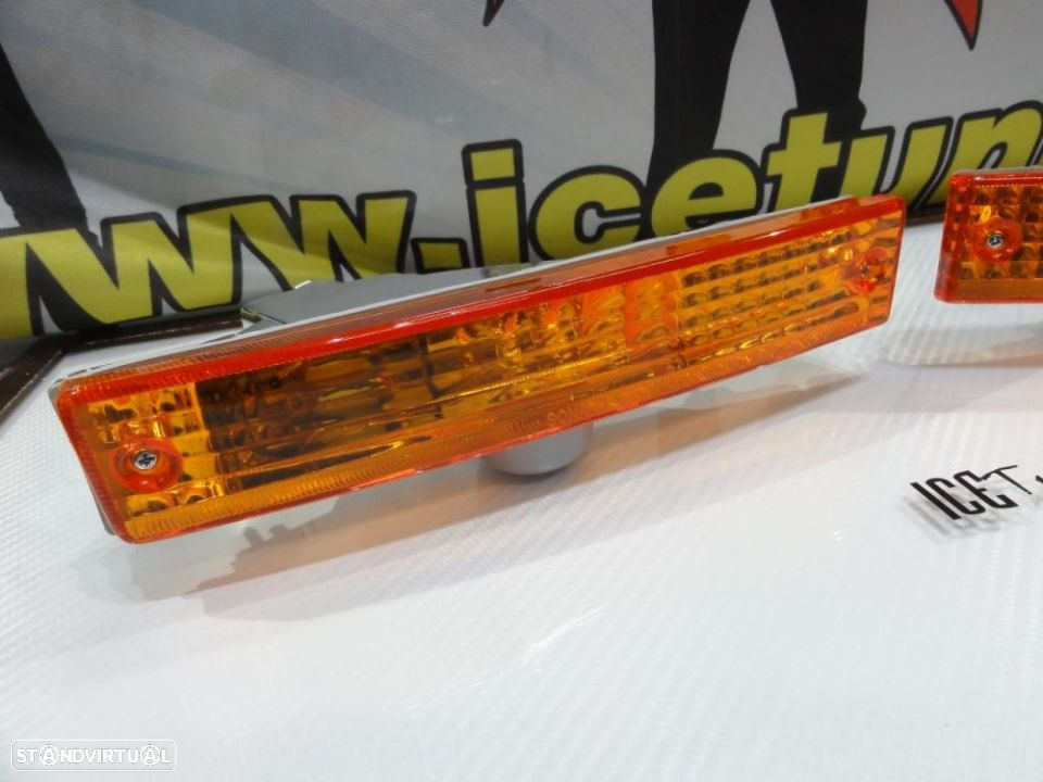 Farolins / farois / Pisca frontal Honda Civic 90-91, Honda CRX 90-91 fundo Laranja EURO look - 3