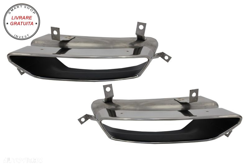 Difusor bara spate cu Ornamente tobe AUDI A8 D4 (2010-2014) W12 Design- livrare gratuita - 5