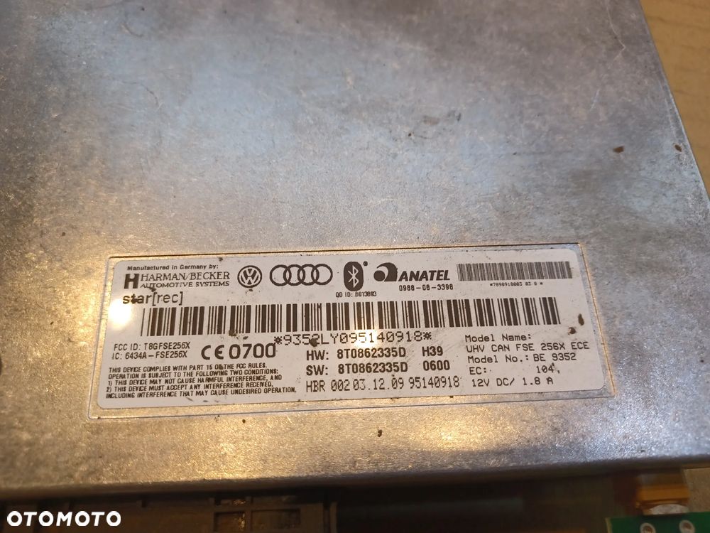 MODUŁ BLUETOOTH AUDI 8T0862335D - 2