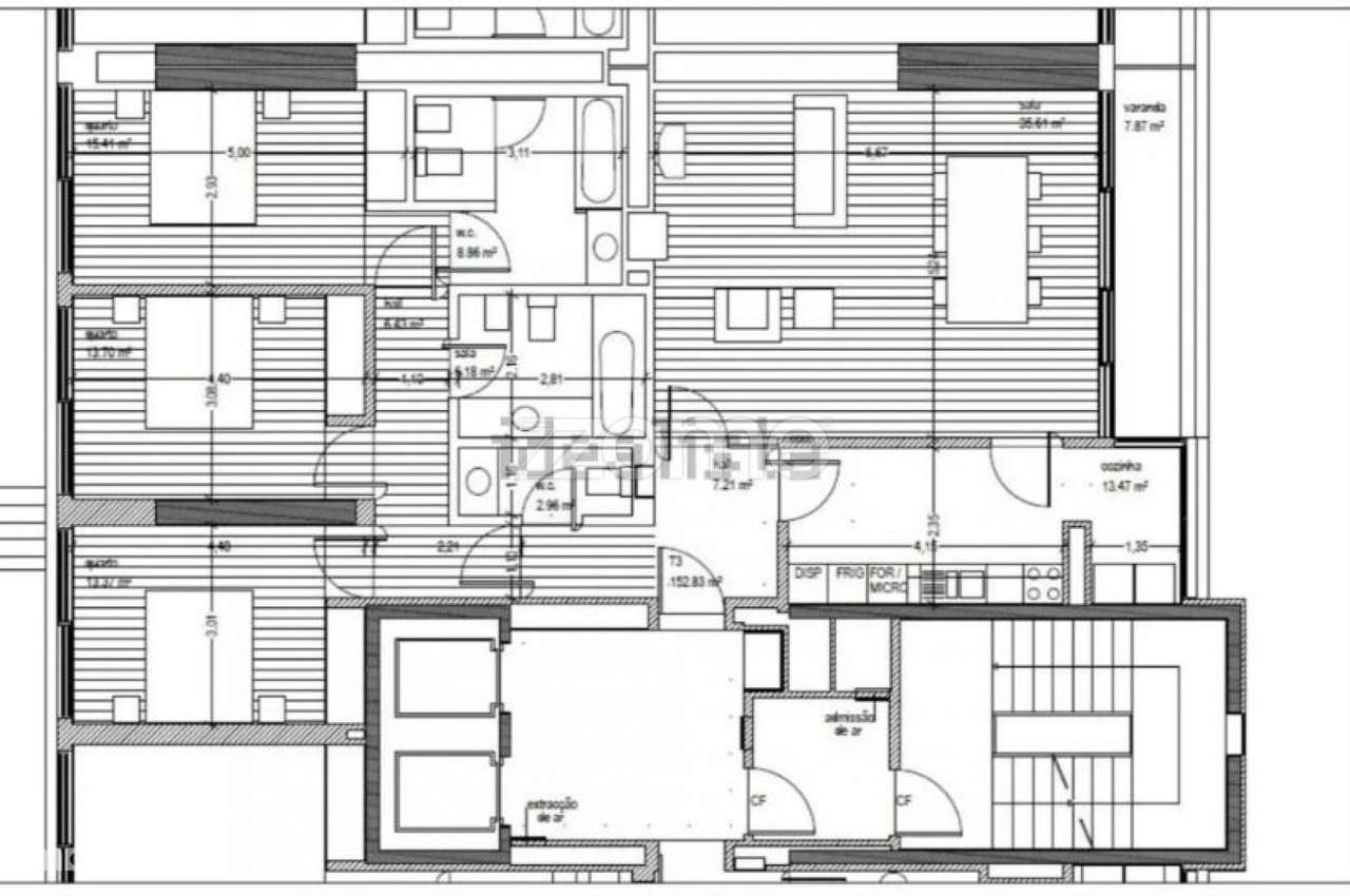 T3 Edif. Boapor 10º piso - 2 frentes garagem box dupla - Grande imagem: 4/56