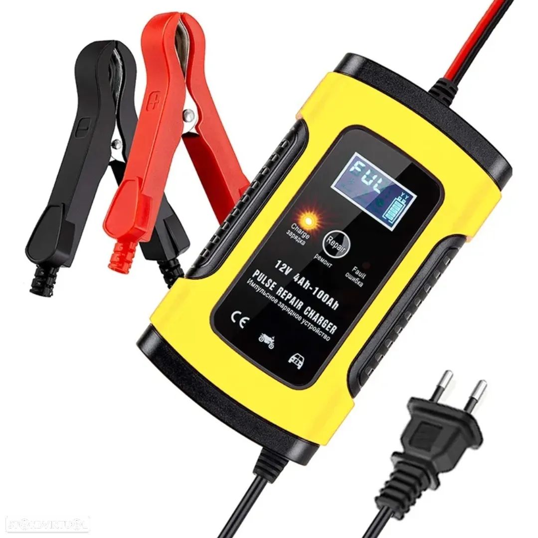 Carregador estabilizador baterias inteligente 12v - 6A Amarelo (mdl2) - 1