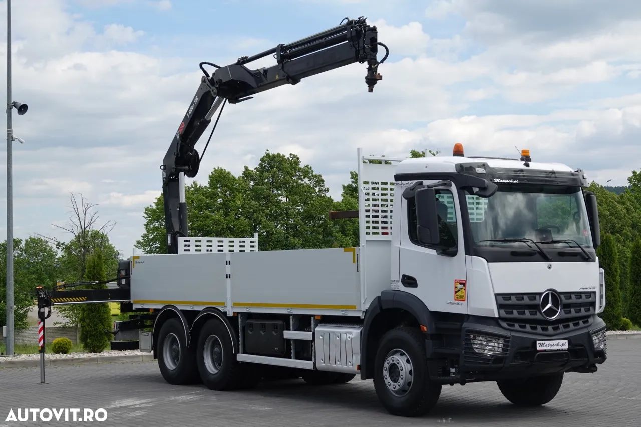 Mercedes-Benz AROCS 2640/ 6x4 / TRANSMISIE - 6,5 M / HDS HIAB 158 DS-4 / extensie: 12,5 M / EURO 6 / RADIOCOMANDĂ / ROTATOR / FURCI / 2020 - 1