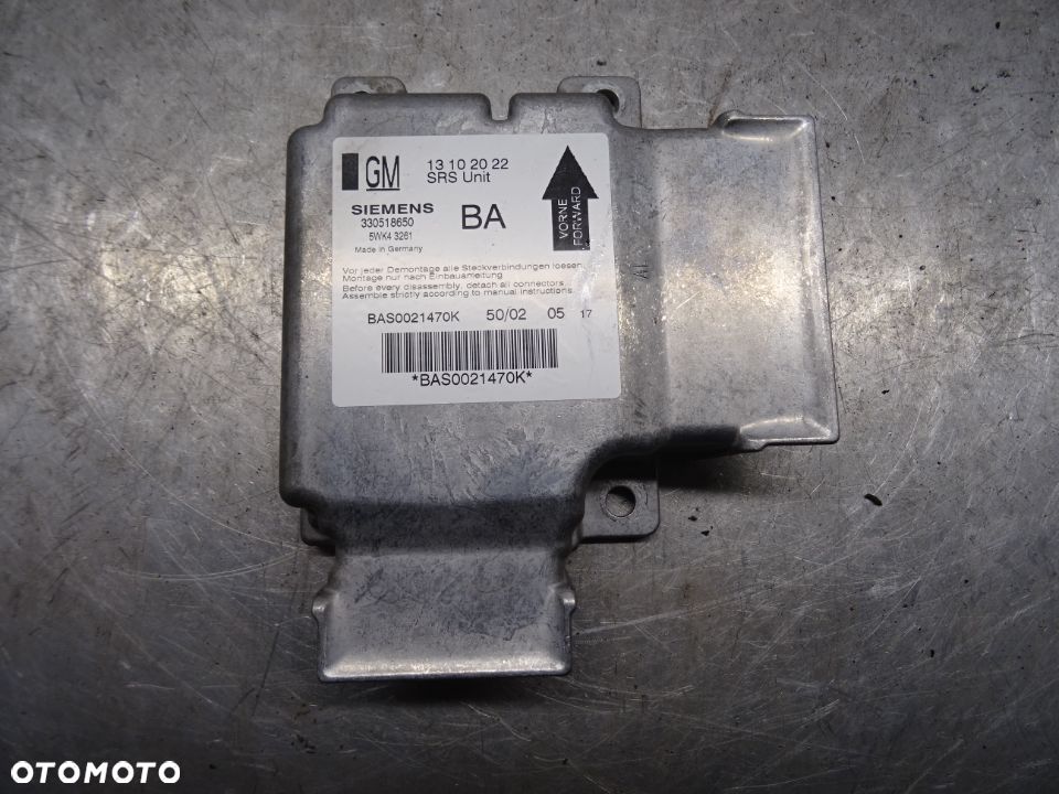 OPEL VECTRA C SEDAN 02-05 2.0DTI MODUŁ SENSOR AIRBAG 13102022 BA