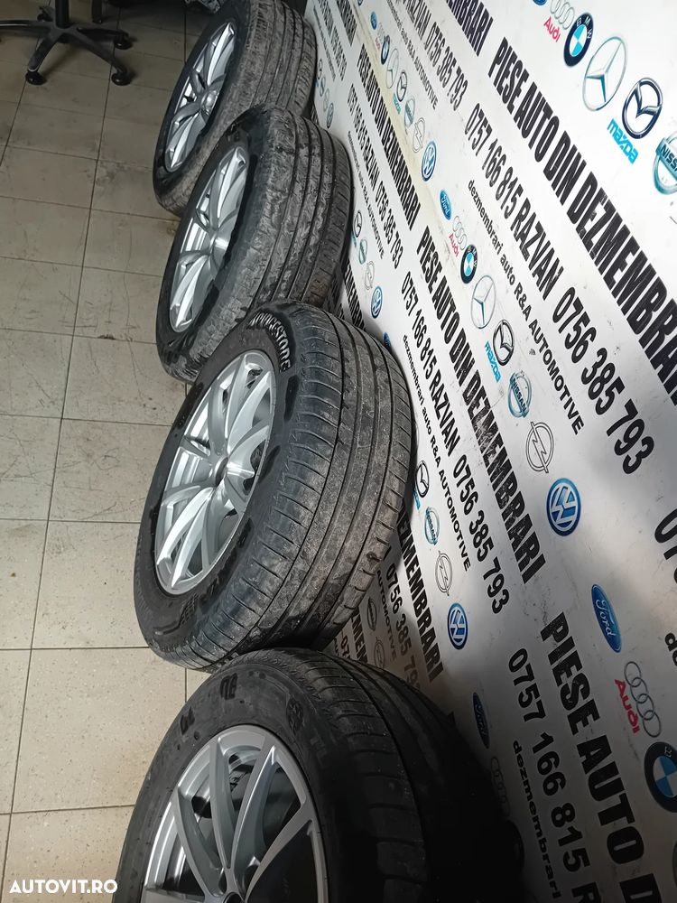 Set Jante R17 Vw Audi Seat Skoda 225/60R17 Anvelope vara Bune Bridgestone Dot 2022 A6 C8 A5 Octavia - 6