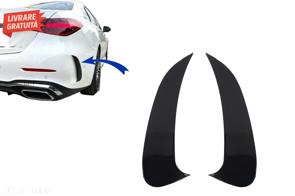Ornamente bara spate flapsuri Mercedes C Class W206 Sport Line (2021-Up) Negru Luc- livrare gratuita - 1