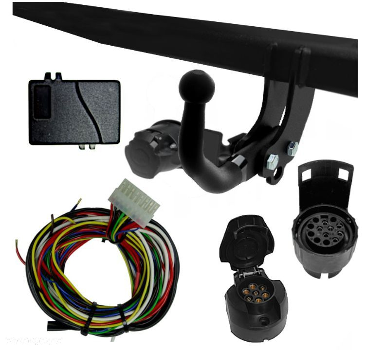 HAK HOLOWNICZY + MODUŁ + WIĄZKA + GNIAZDO 7 PIN + 7/13 FORD GALAXY 3 III S-MAX SMAX MK1 I 2006-15 - 16