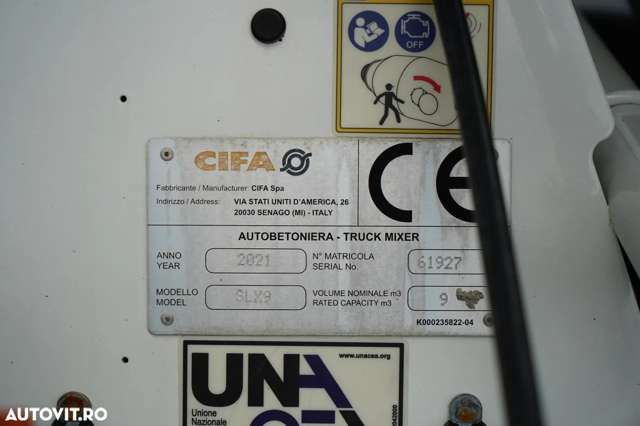 MAN TGS 32.470 / 8X4 / BETONIERĂ / 9 M3 / CIFA / JANTE DIN ALIAJ / EURO 6 / CONTRACT DE SERVICE POST-SERVICE - 16