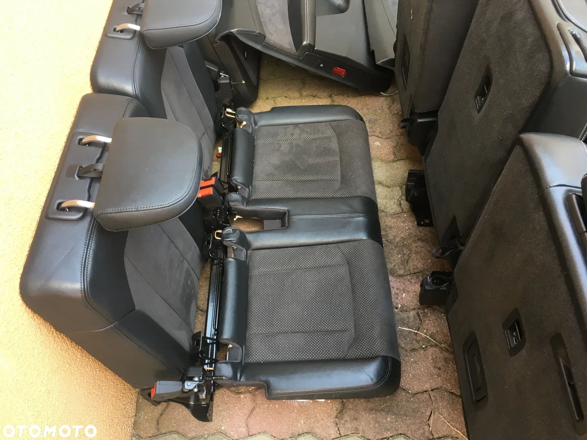 AUDI Q7 4M / S-Line / FOTEL FOTELE KANAPA BOCZKI TAPICERKA / SKÓRA CZARNA / 7 OSOBOWA / ISOFIX / ORYGINAŁ - 23