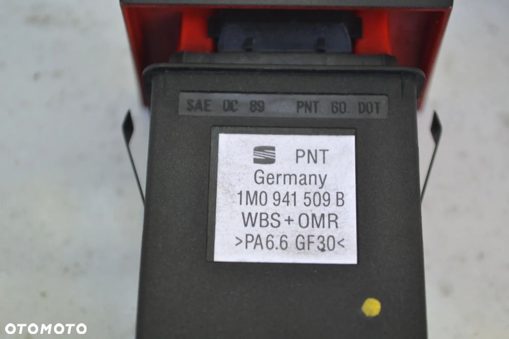 SEAT LEON I TOLEDO II WŁĄCZNIK PRZEŁĄCZNIK ŚWIATEŁ AWARYJNYCH ORYGINAŁ 1M0941509B - 2