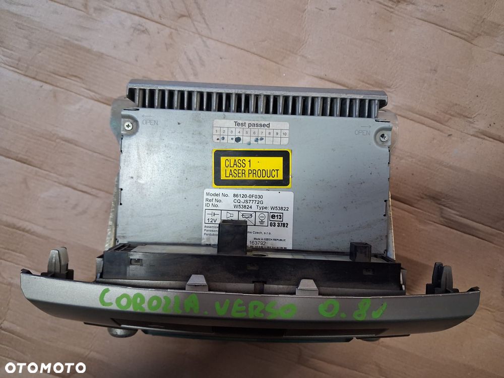 Radio TOYOTA COROLLA VERSO 86120-0F030 OE - 2