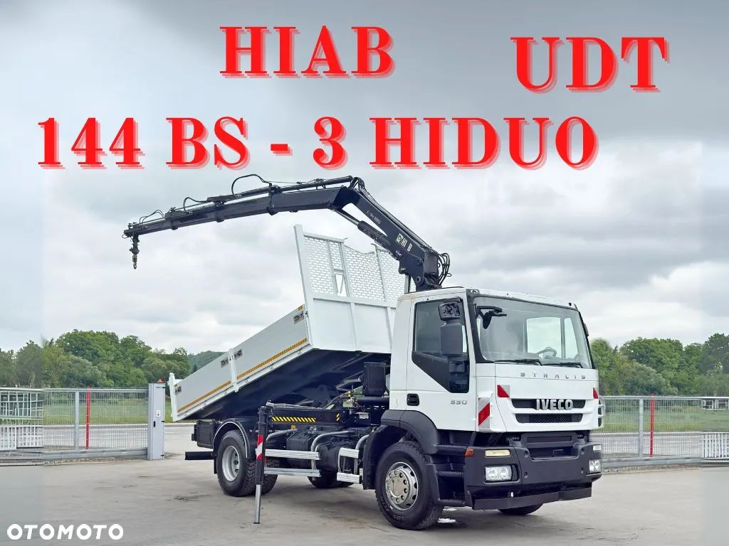 Iveco STRALIS 330 * WYWROTKA 4,60 m + HIAB 144 BS-3 HIDUO * STAN BDB - 1