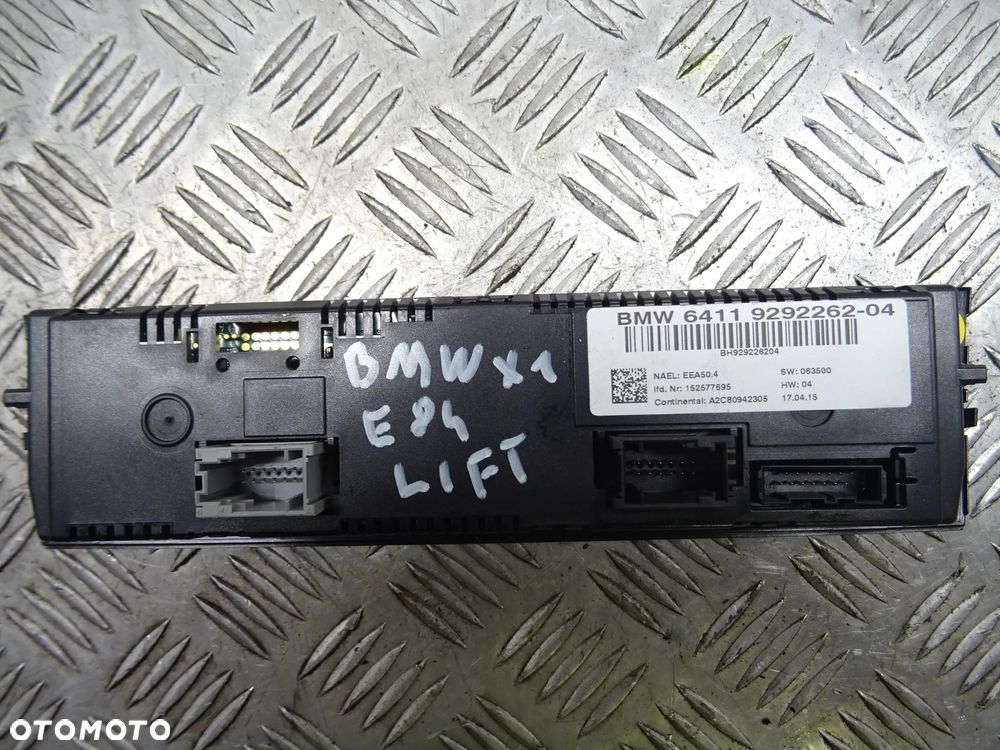 BMW X1 E84 LIFT 12-15 18I  PANEL NAWIEWU KLIMATYZACJI 9292262 - 7