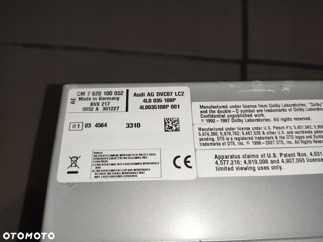 AUDI Q7 4L LIFT A8 D3 ZMIENIARKA PŁYT CD DVD KABLE ORYGINAŁ SPRAWNA - 10
