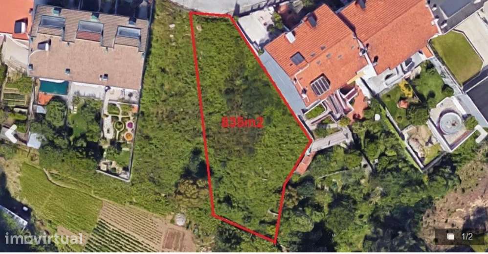 Terreno com 800 m2 para moradia (a 5 minutos dos Carvalhos) - Grande imagem: 2/10