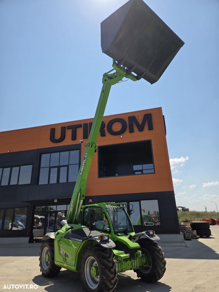 Merlo TF35.7-140, ridica 3,5t la 7m, motor Deutz 140CP, cupa si furci, transmisie 4x4, aer conditionat, Masa operatinala 6800kg, lungime 4,4m, latime 2,3m, produs in ITALIA, garantie 1 an, posibilitate leasing-PROMOTIE 81.900 EUR+Tva - 10