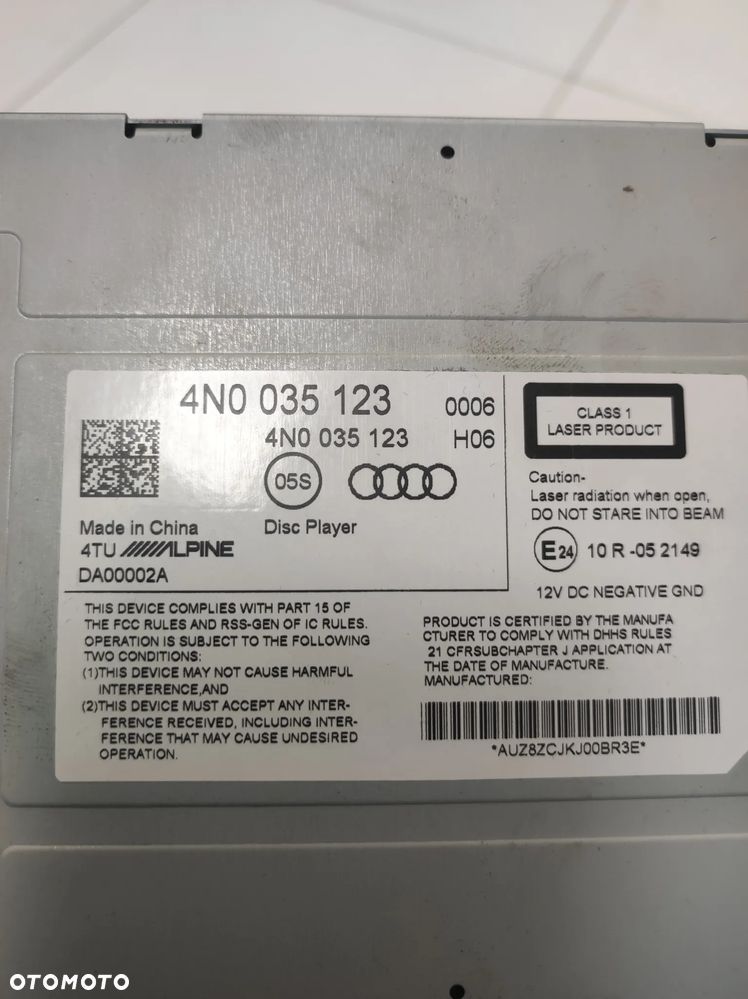 Odtwarzacz CD DVD disc drive Audi Q8 e-tron etron - 5