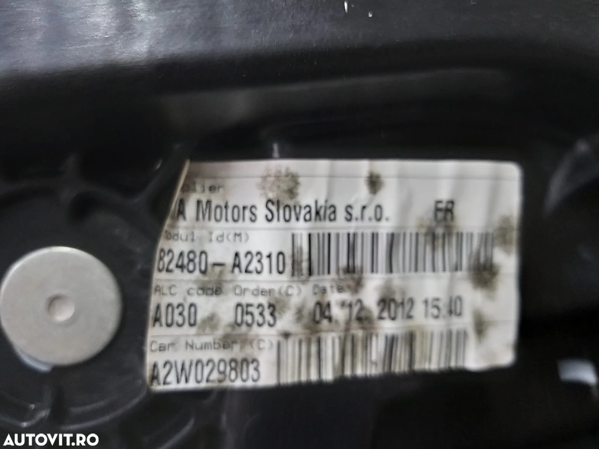 Macara geam electric dreapta fata kia ceed 2 jd 82480a2310 - 2