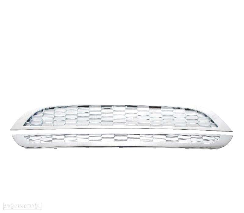 GRELHA FRONTAL MINI COOPER 01-04 LOOK JCW CROMADO - 1