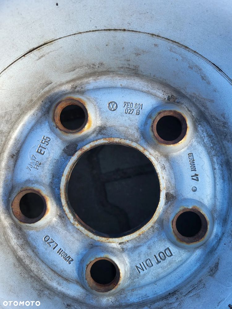VOLKSWAGEN T5 T6 KOŁO ZAPASOWE FELGA 7E0601027B 7Jx17 H2 ET55 5X120 235/55 R17 - 4