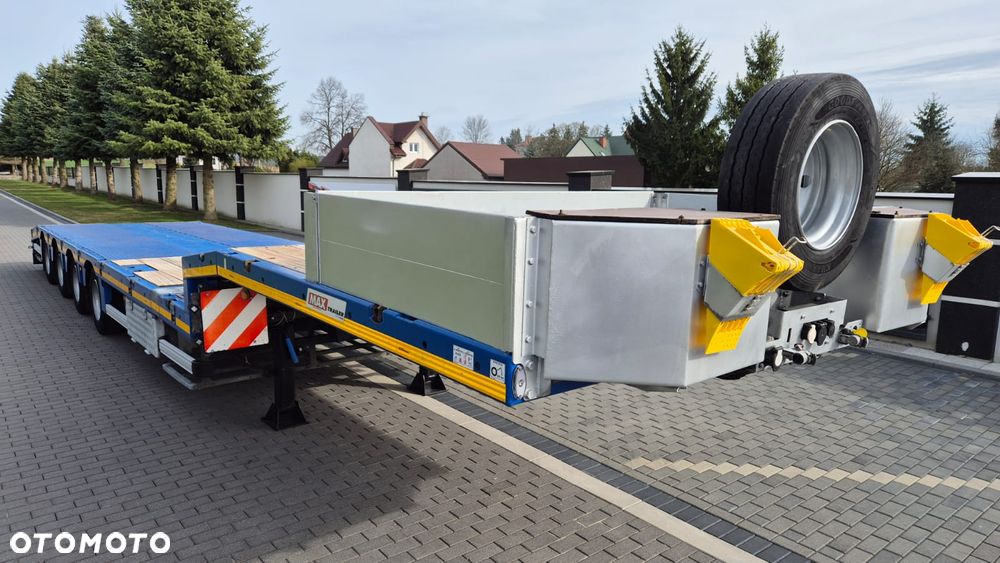 MAX Trailer NACZEPA///NISKOPODWOZIOWA/// MAX TRAILER///2019///ROZCIĄGANA/// POSZERZANA///4 OSIOWA///58000 KG/// 2 OSIE SKRĘTNE///OŚ PODNOSZONA/// STAN BARDZO DOBRY - 7