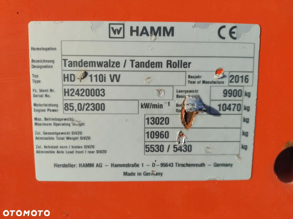 Hamm HD+110 VV - 16