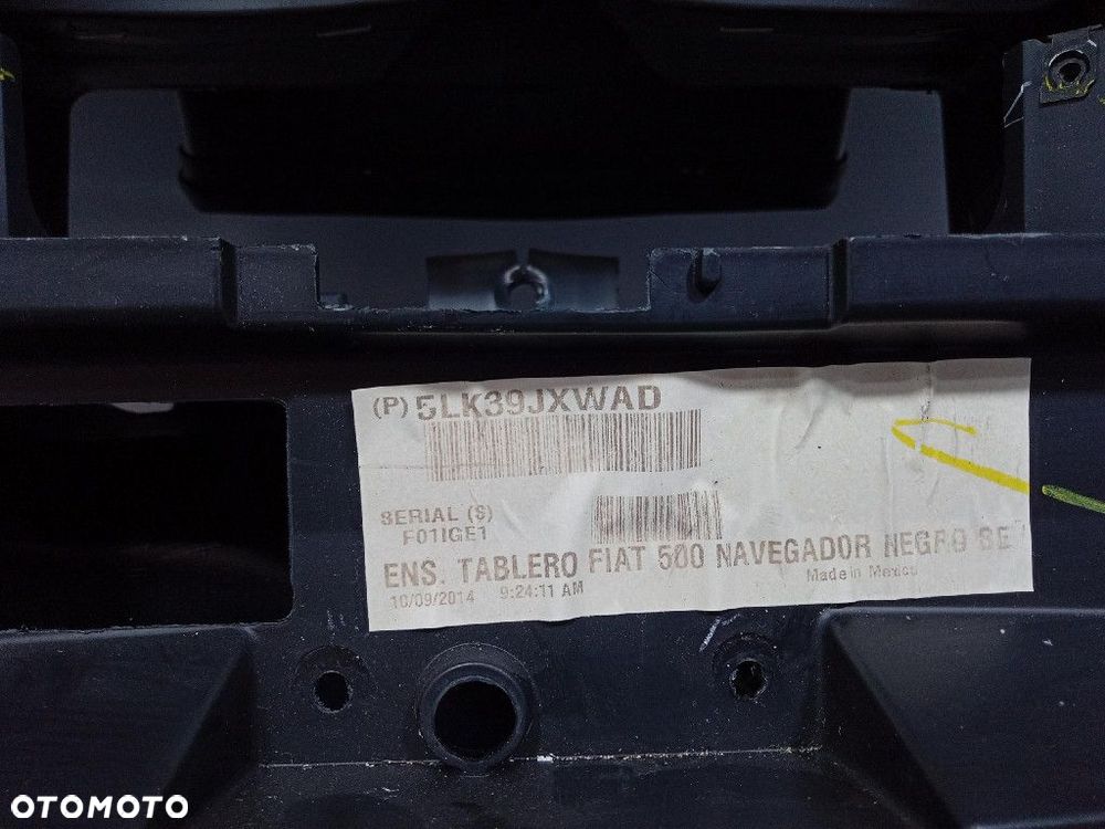 FIAT 500 500E I 12- DESKA KONSOLA PODUSZKI PASY SENSOR LHD KPL 5LK39JXWAD - 5