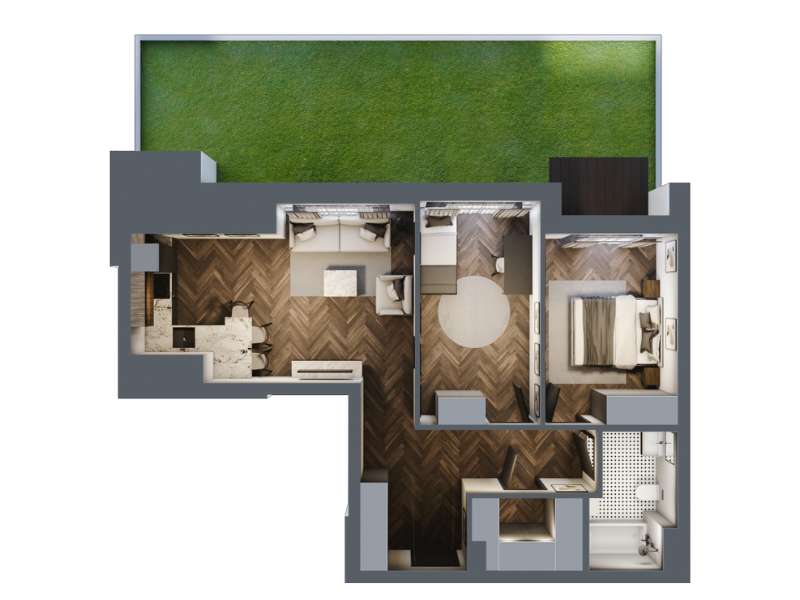 Mieszkanie, 64,56m², 3 pokoje, 1 piętro, B-KLM12-LM1, Nowe Horyzonty