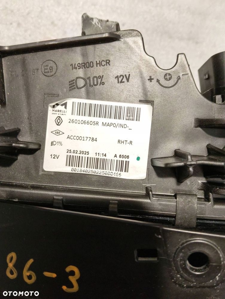 renault clio vi full led przód strona prawa lampa przednia 260106605r - 6
