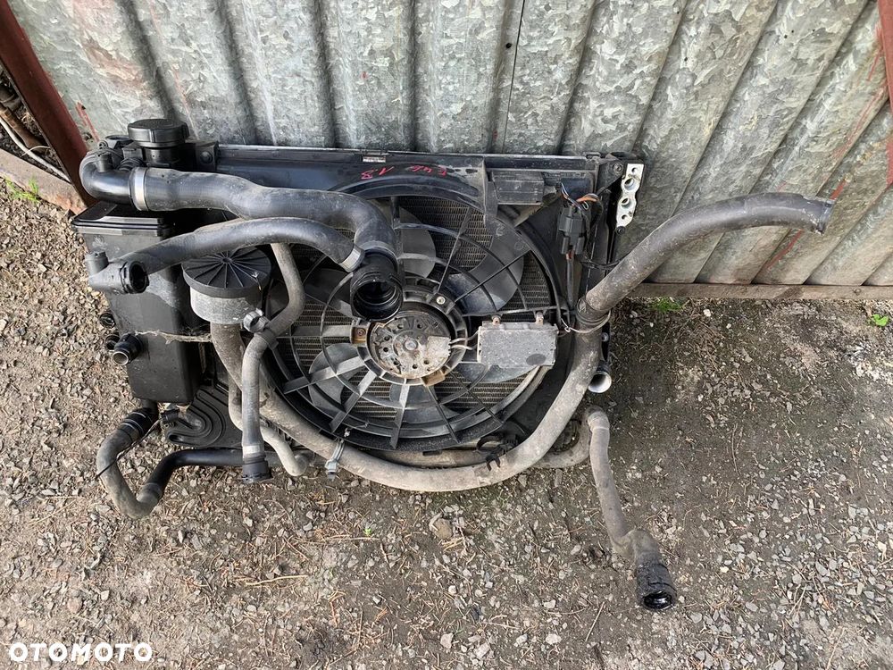 CHŁODNICE WENTYLATOR KPL BMW 316TI E46 COMPACT 1.8 16V BENZYNA + WEZE KOMPLET - 2