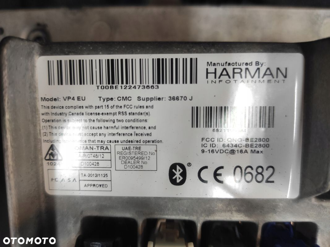 JEEP CHEROKEE KL 2.0CRD 13-18 MONITOR EKRAN WYŚWIETLACZ NAWIGACJI RADIA BDB - 7