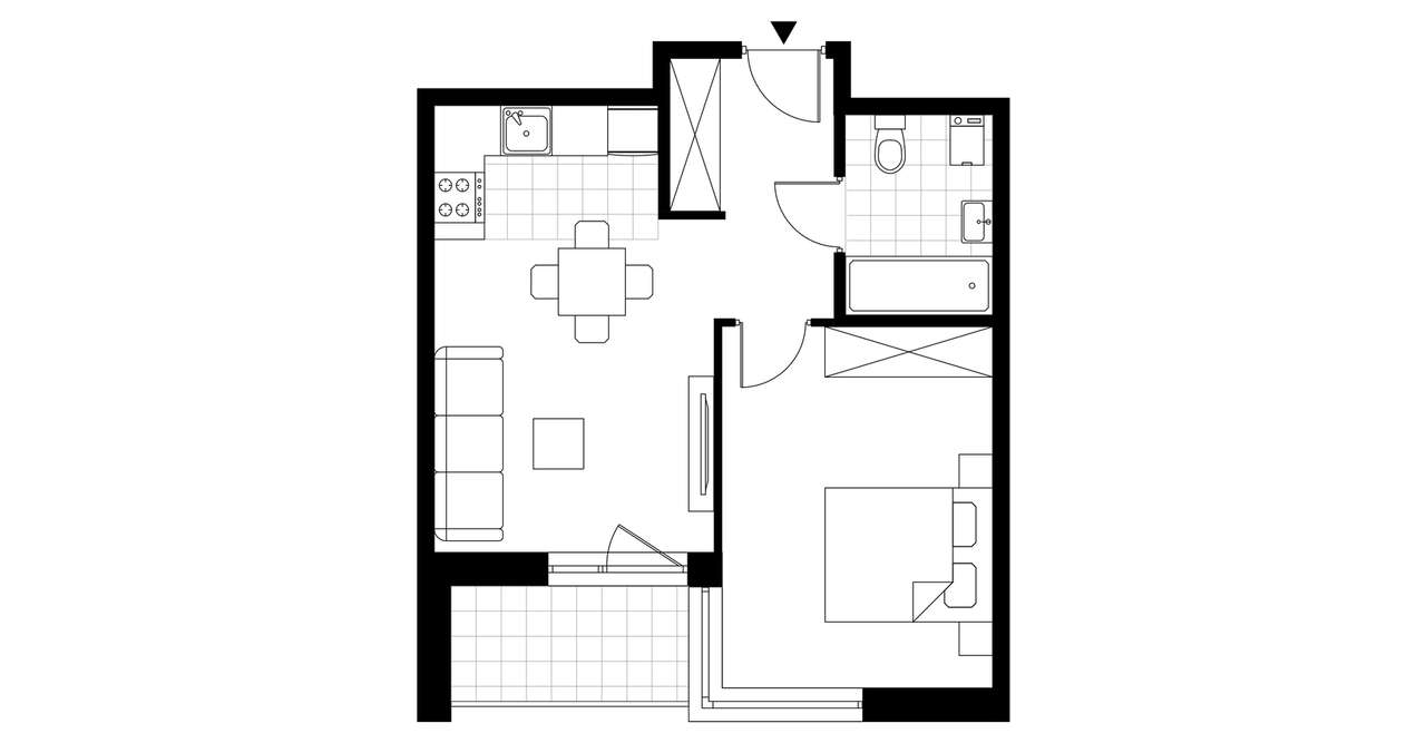 2-pokojowe mieszkanie 40m2 + loggia Bez Prowizji - Pełny obrazek: 4/24