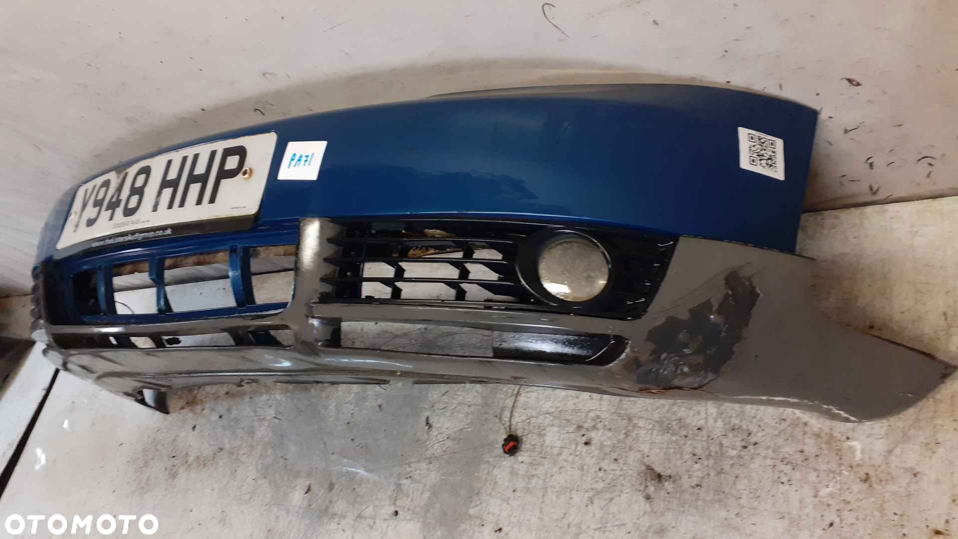 ^ ZDERZAK PRZÓD PRZEDNI AUDI A4 B6 LZ5W NIEBIESKI BŁĘKITNY HALOGENY DO MALOWANIA ! - 3